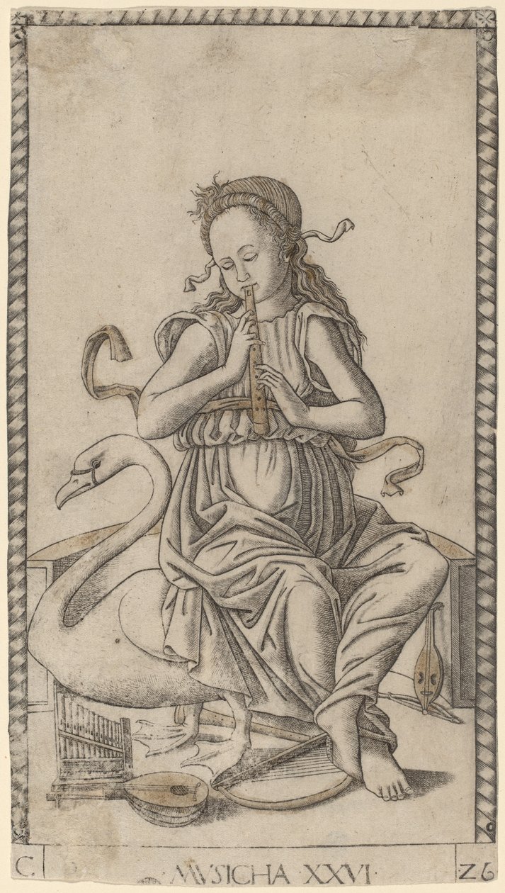 Musicha (Musica) c.1465 da Master of the E Series Tarocchi