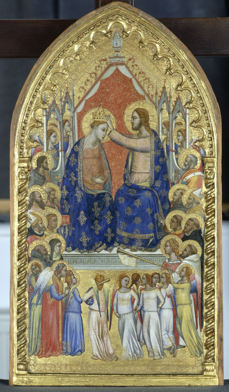 Incoronazione della Vergine con angeli e santi da Master of the Fabriano Altarpiece attr. to Master of the Fabriano Altarpiece attr. to