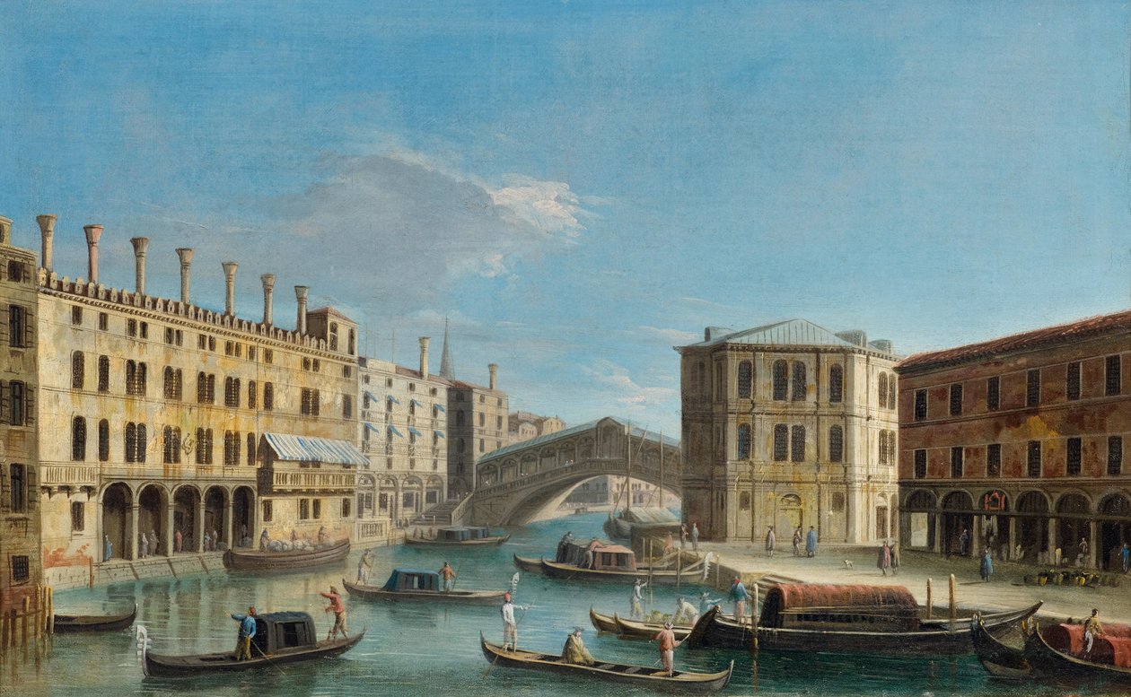 Canal Grande con vista sul Ponte di Rialto da Master of the Langmatt Foundation Views
