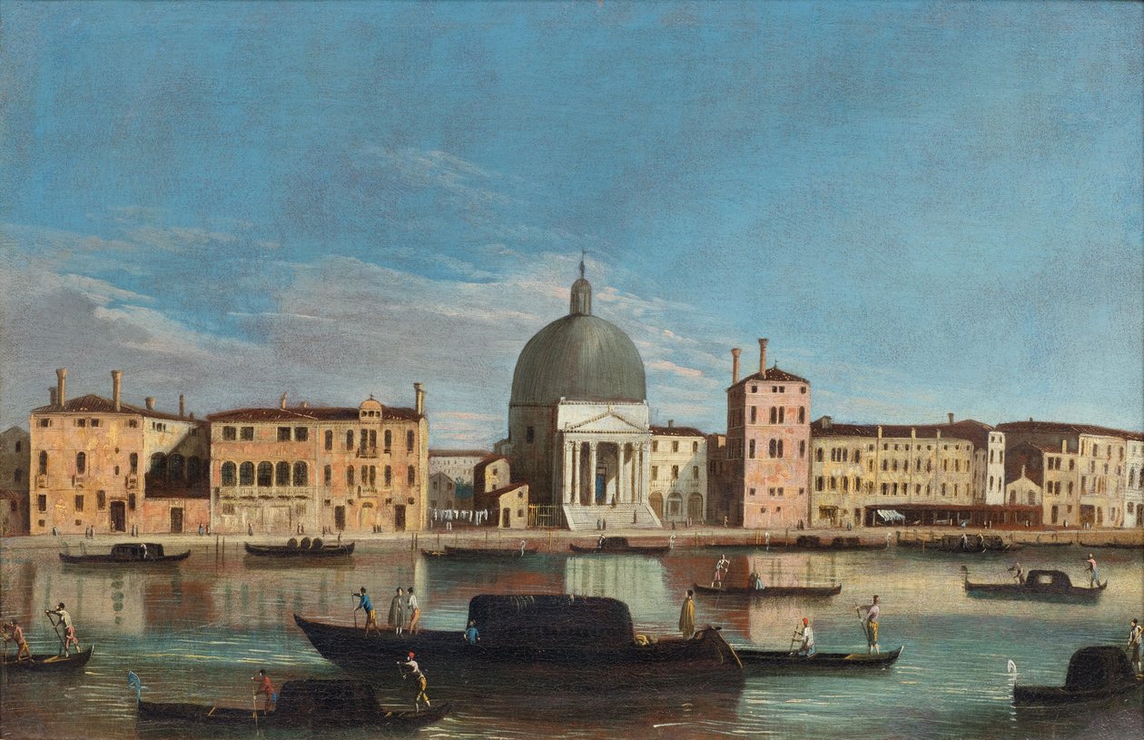 Canal Grande con la chiesa di San Simeone Piccolo da Master of the Langmatt Foundation Views