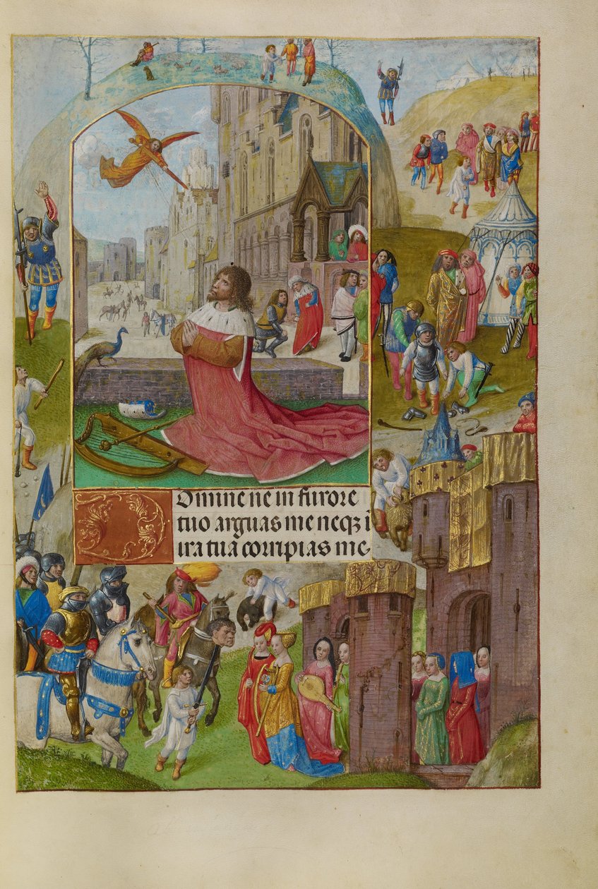 Davide in preghiera da Master of the Lübeck Bible