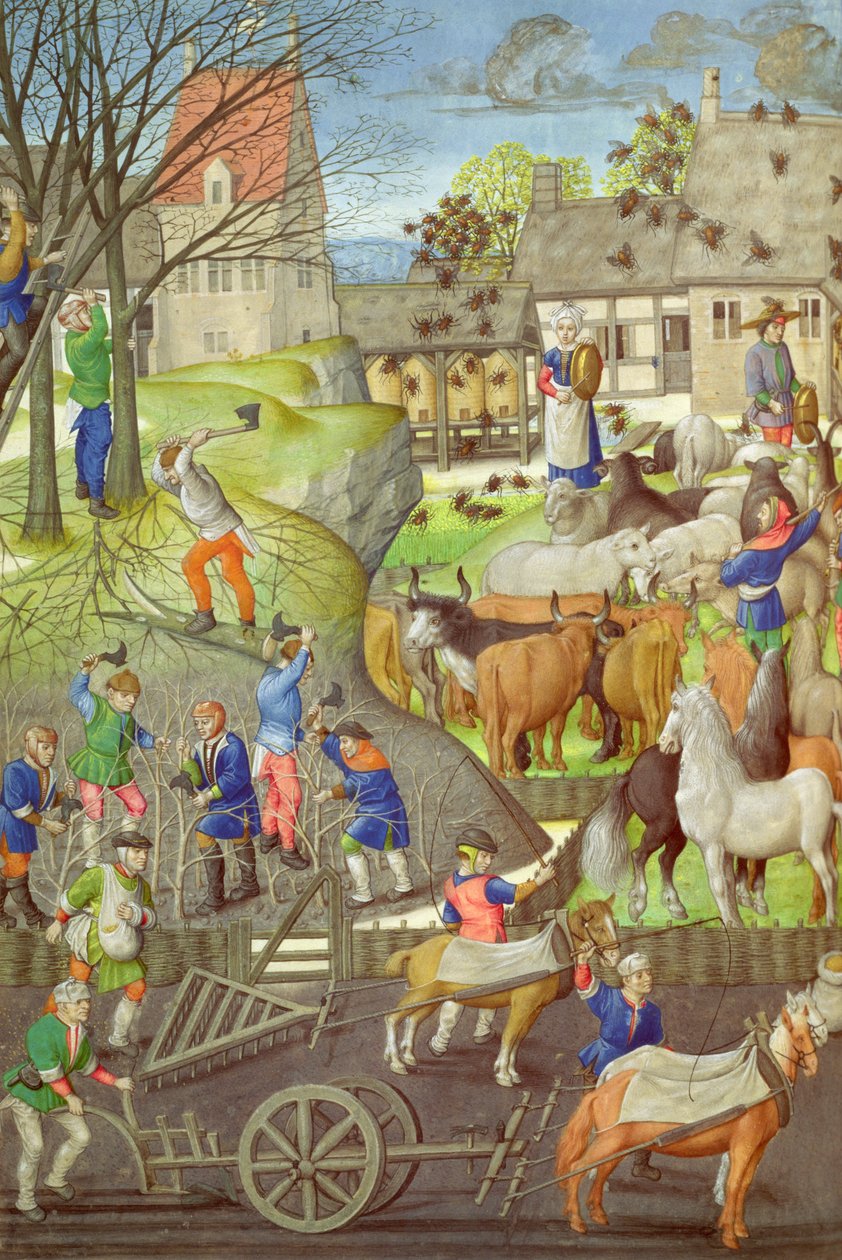Ms 311, fol.41v Illustrazione alle Georgiche di Virgilio, c.1500 da Master of the Prayer Books