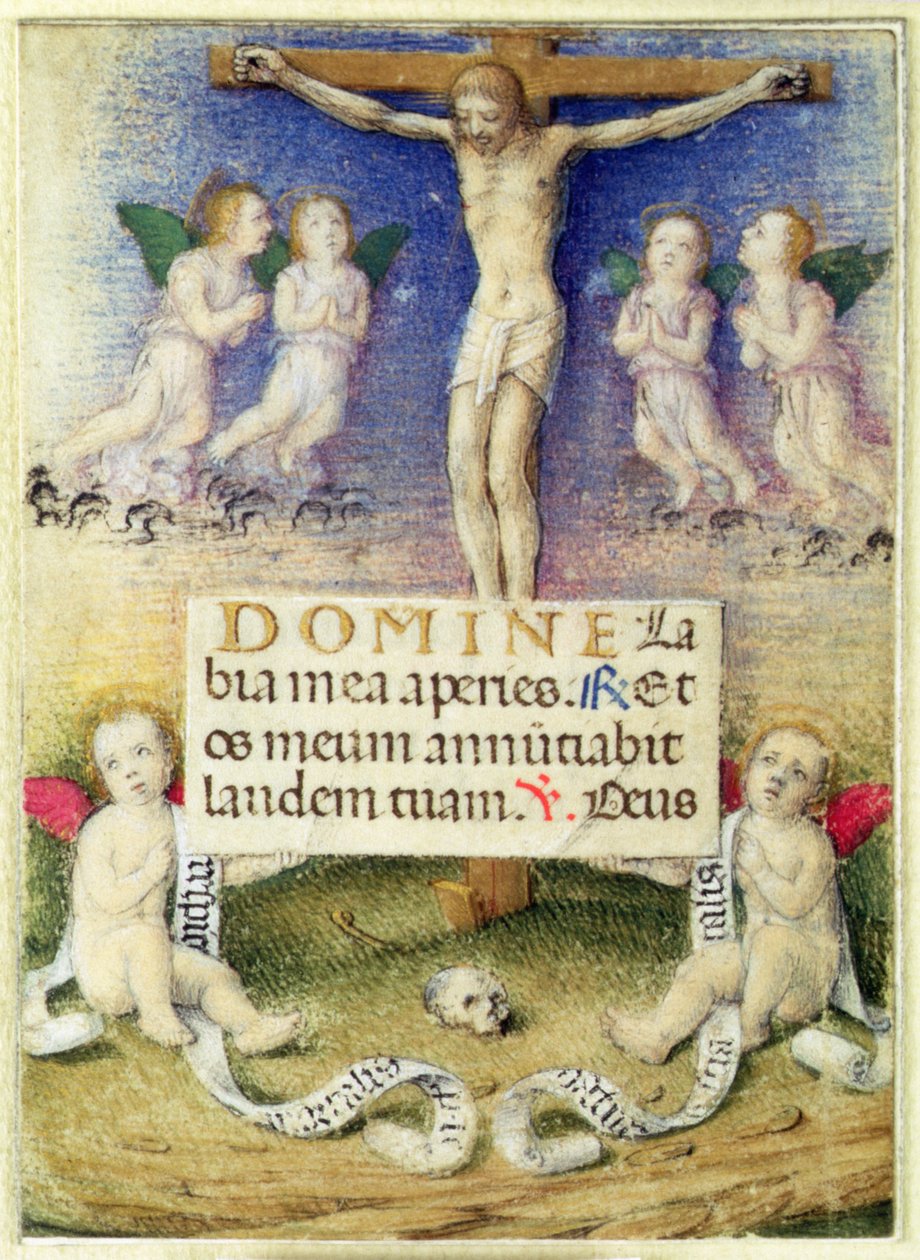 Cristo sulla croce con angeli, c.1480 da Master of the della Rovere Missals Master of the della Rovere Missals