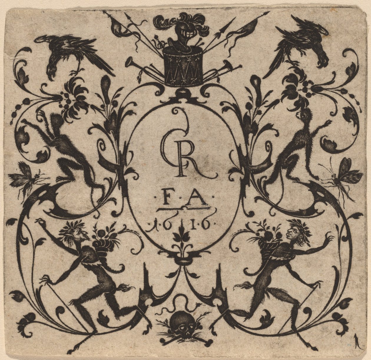Ornamento con Grottesco da Master CR