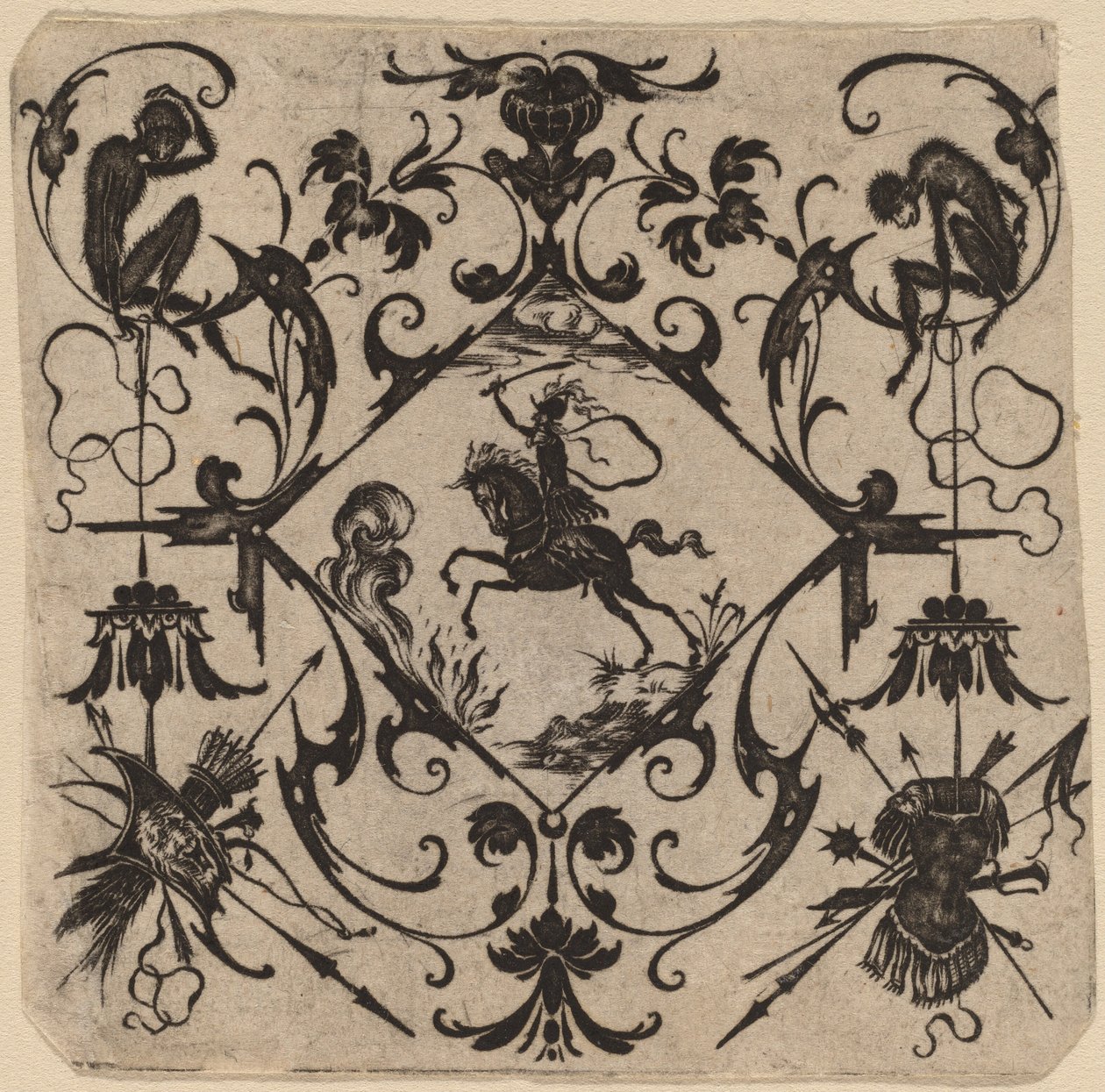Ornamento con Grottesco da Master CR