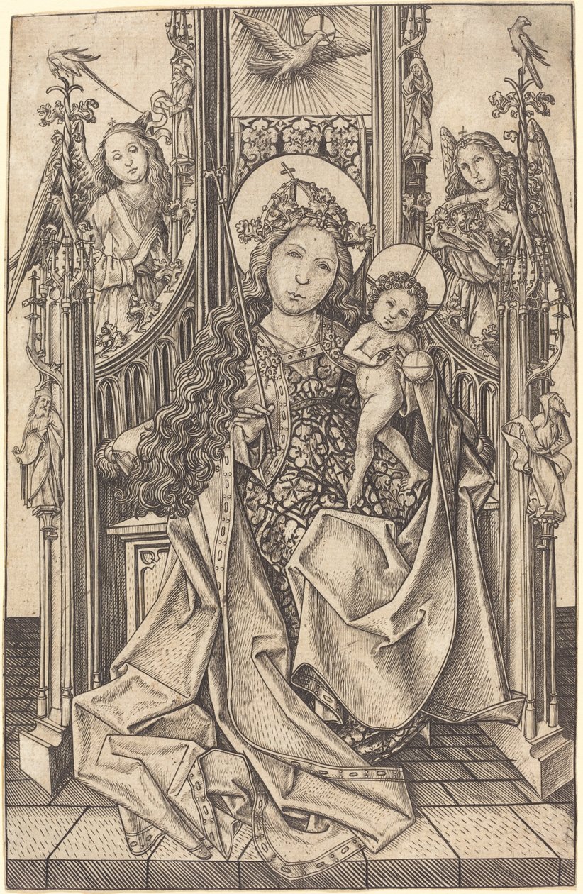 Madonna col Bambino in trono da Master E.S.