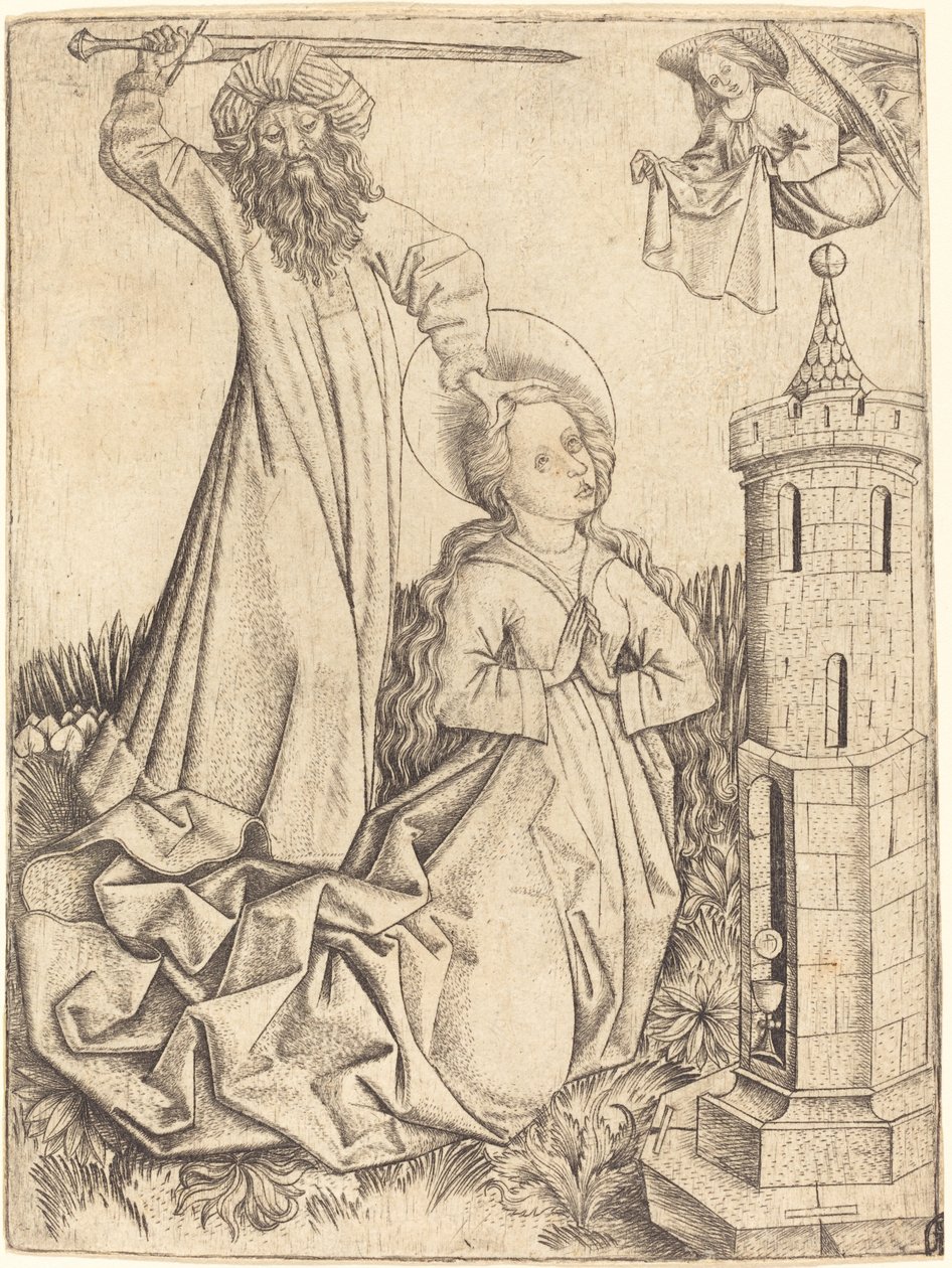Il martirio di Santa Barbara da Master E.S.