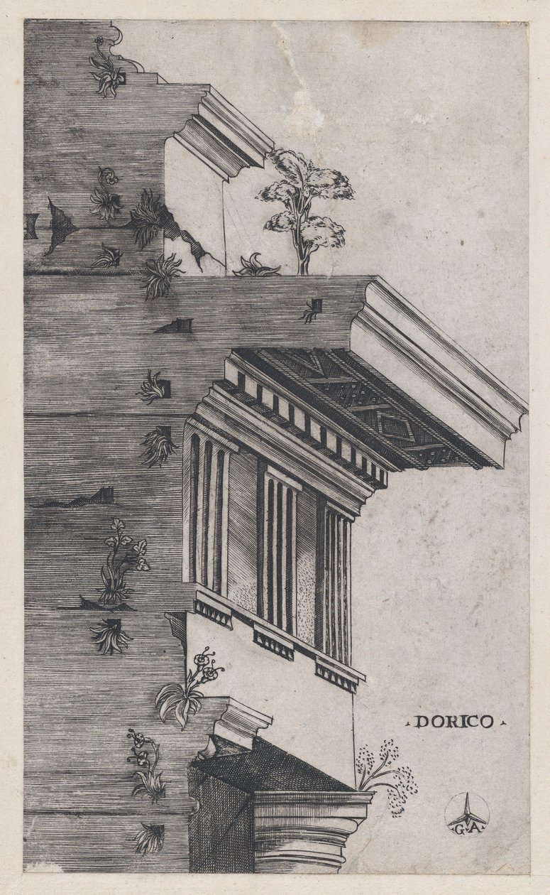 Speculum Romanae Magnificentiae: Ordine dorico da Master GA