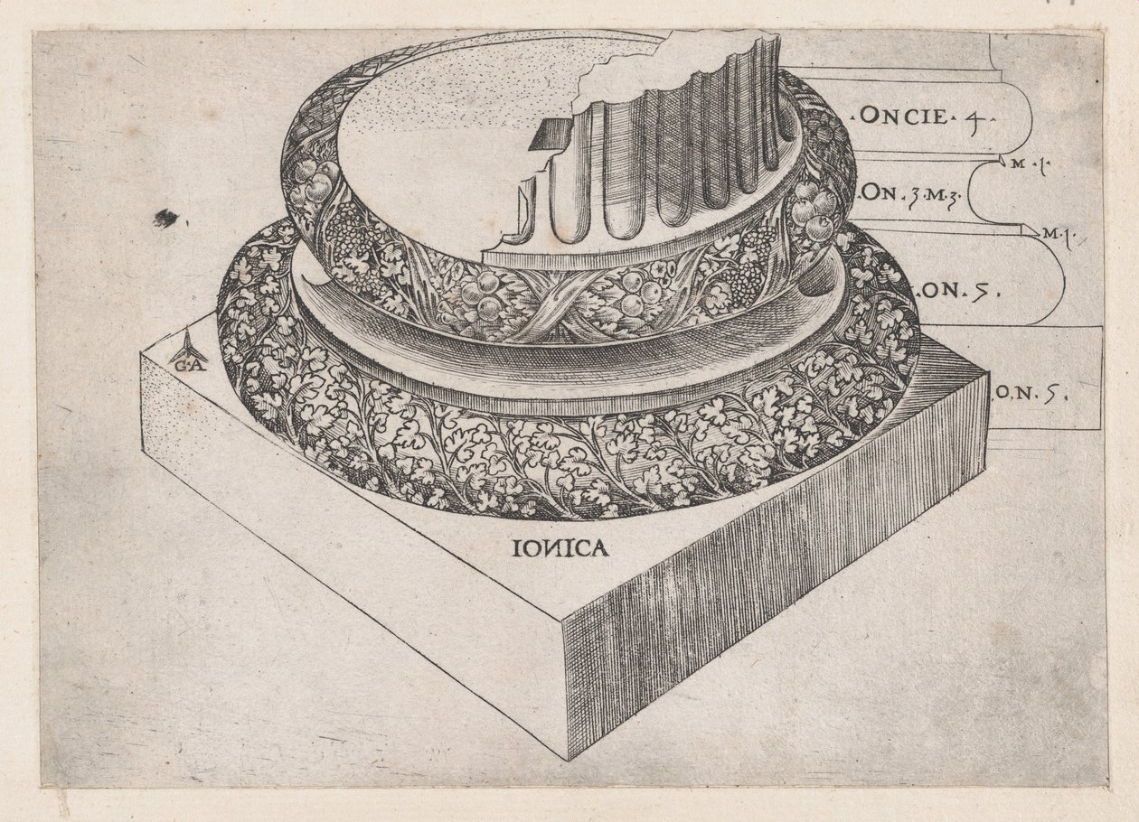 Speculum Romanae Magnificentiae: base ionica da Master GA