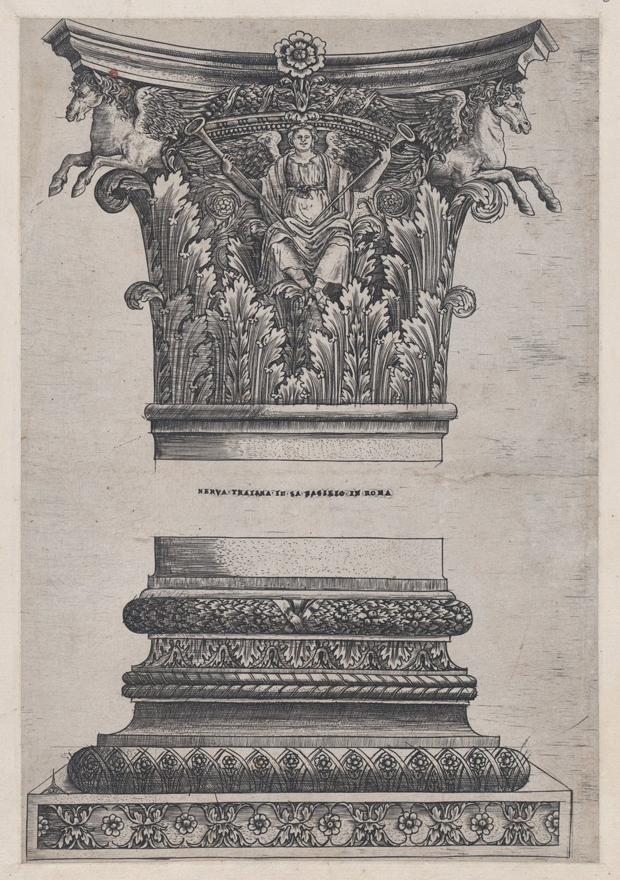 Speculum Romanae Magnificentiae: Capitello di Pegaso dal Tempio di Marte Ultore da Master GA