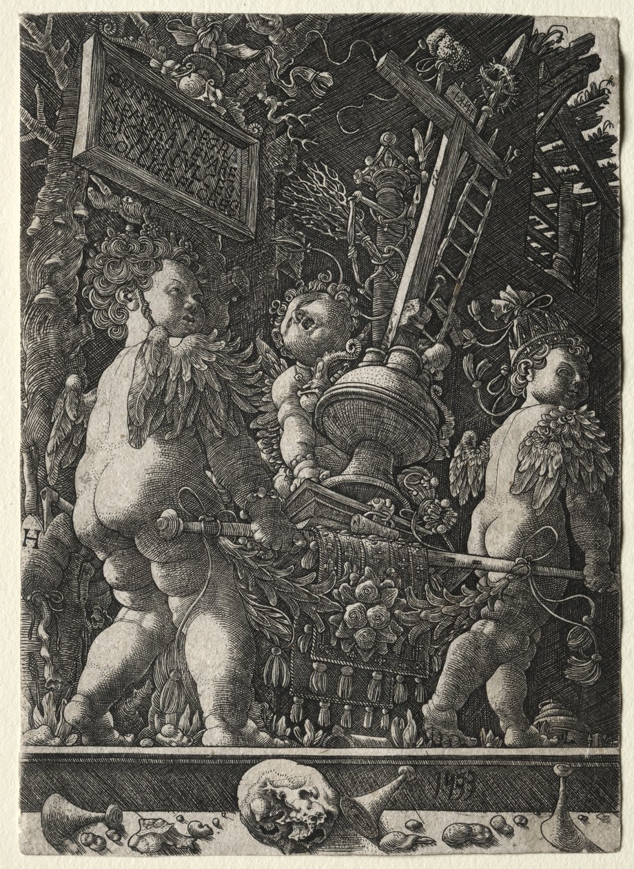 Angeli che portano i simboli della Passione da Master H. L.