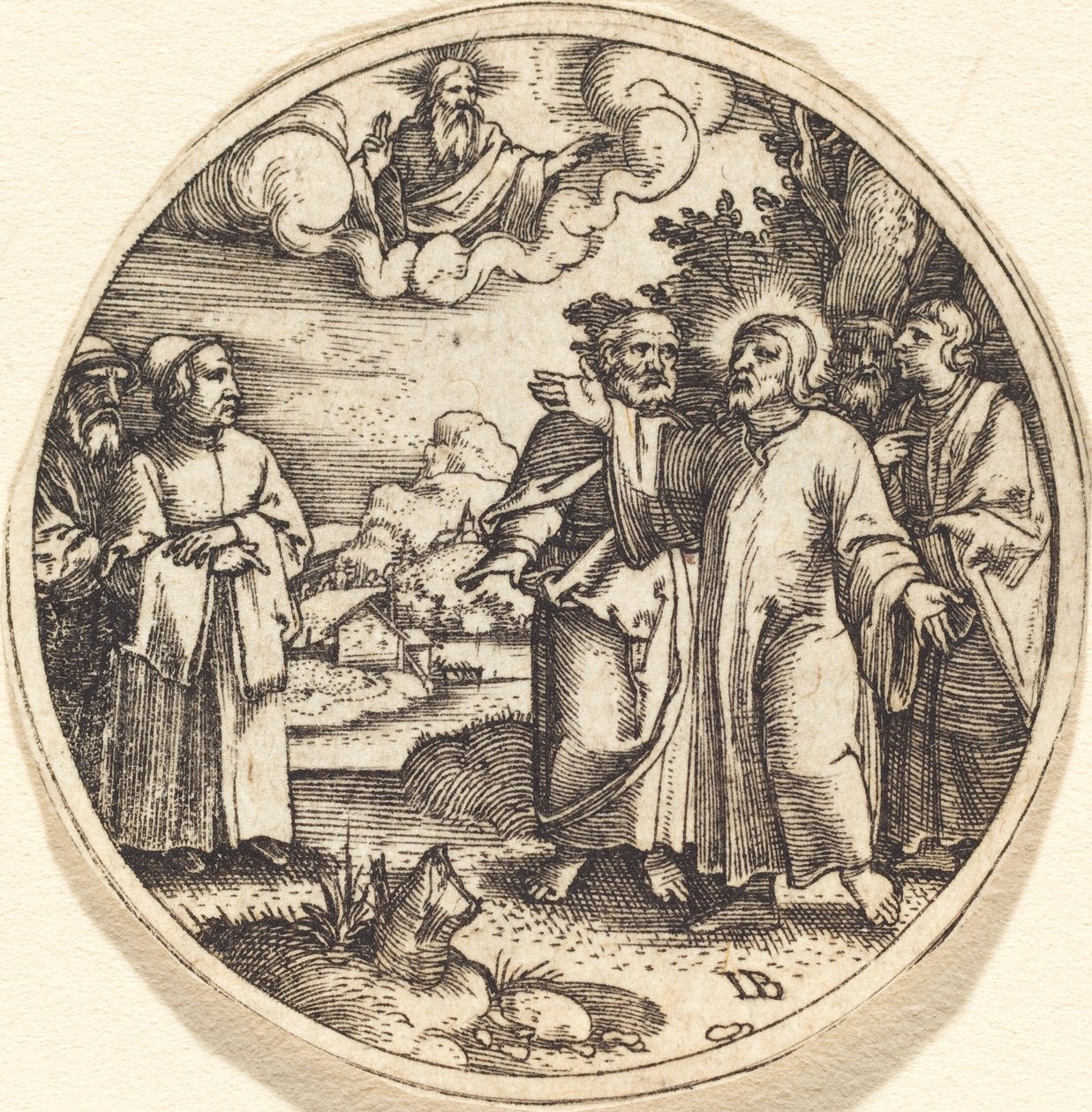 Cristo con tre dei suoi apostoli da Master IB
