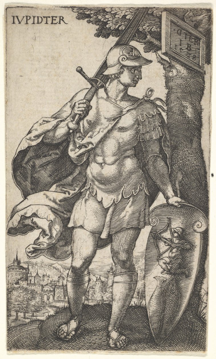 Giove da The Gods Who Preside Over the Planets, 1528 da Master I.B.
