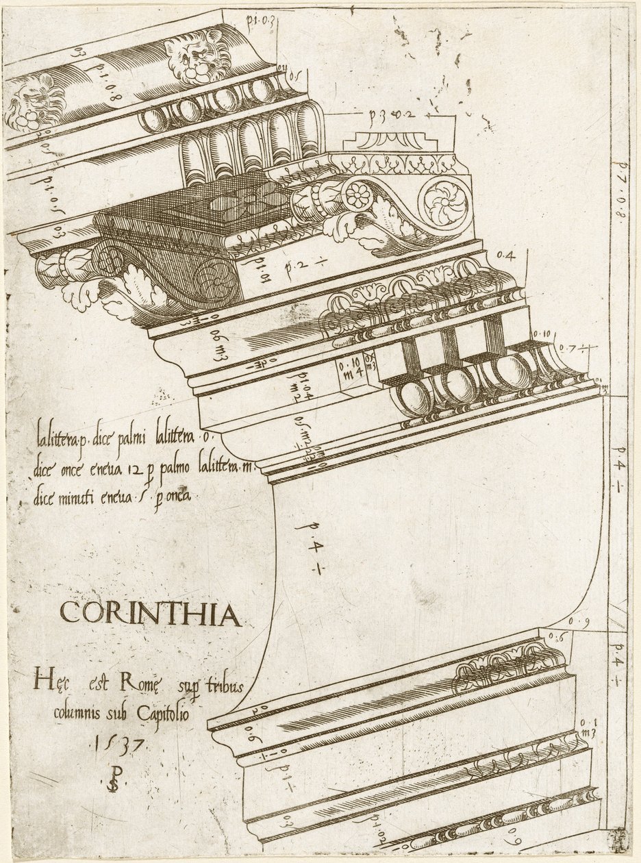 Trabeazione dal Tempio di Vespasiano, Roma da Master PS
