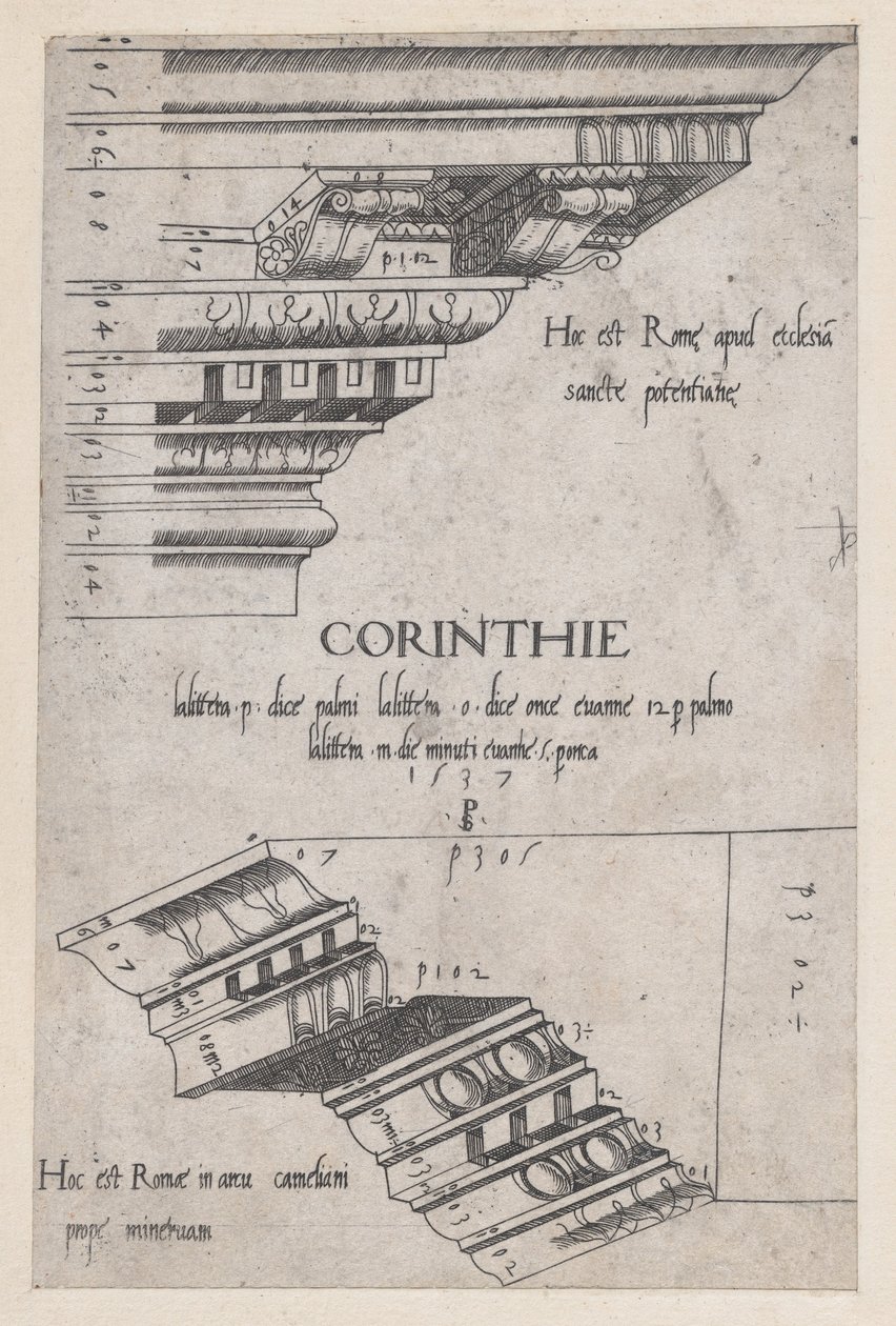 Speculum Romanae Magnificentiae: Entablatures da Santa Pudenziana e l