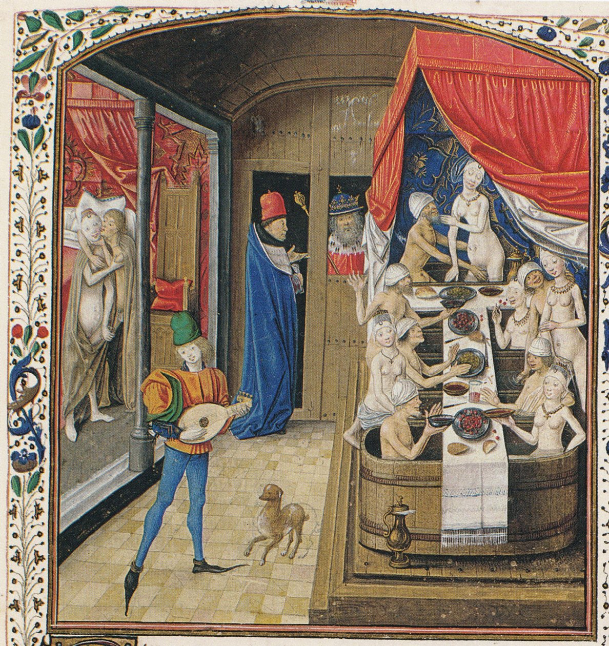 Un bagno. Da Facta et dicta memorabilia di Valerius Maximus, ca 1470 da Master of Anthony of Burgundy