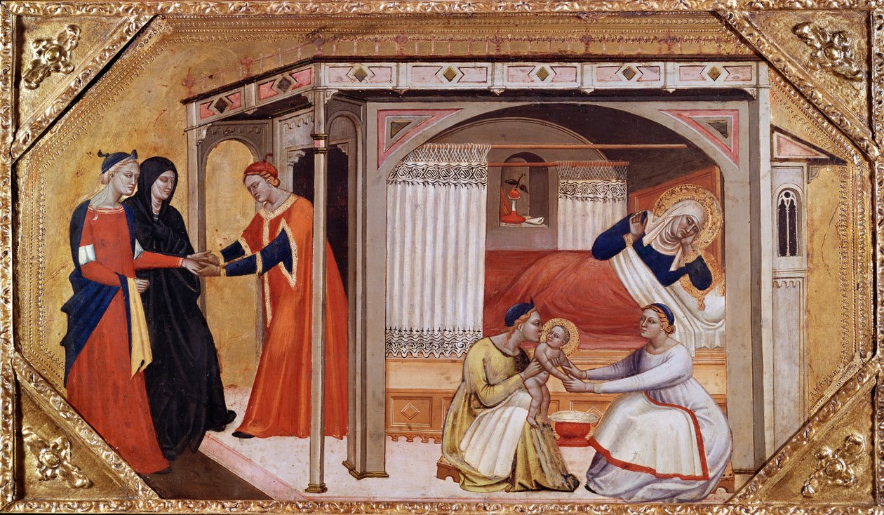La Nascita della Vergine Maria da Master of Ashmolean Predella
