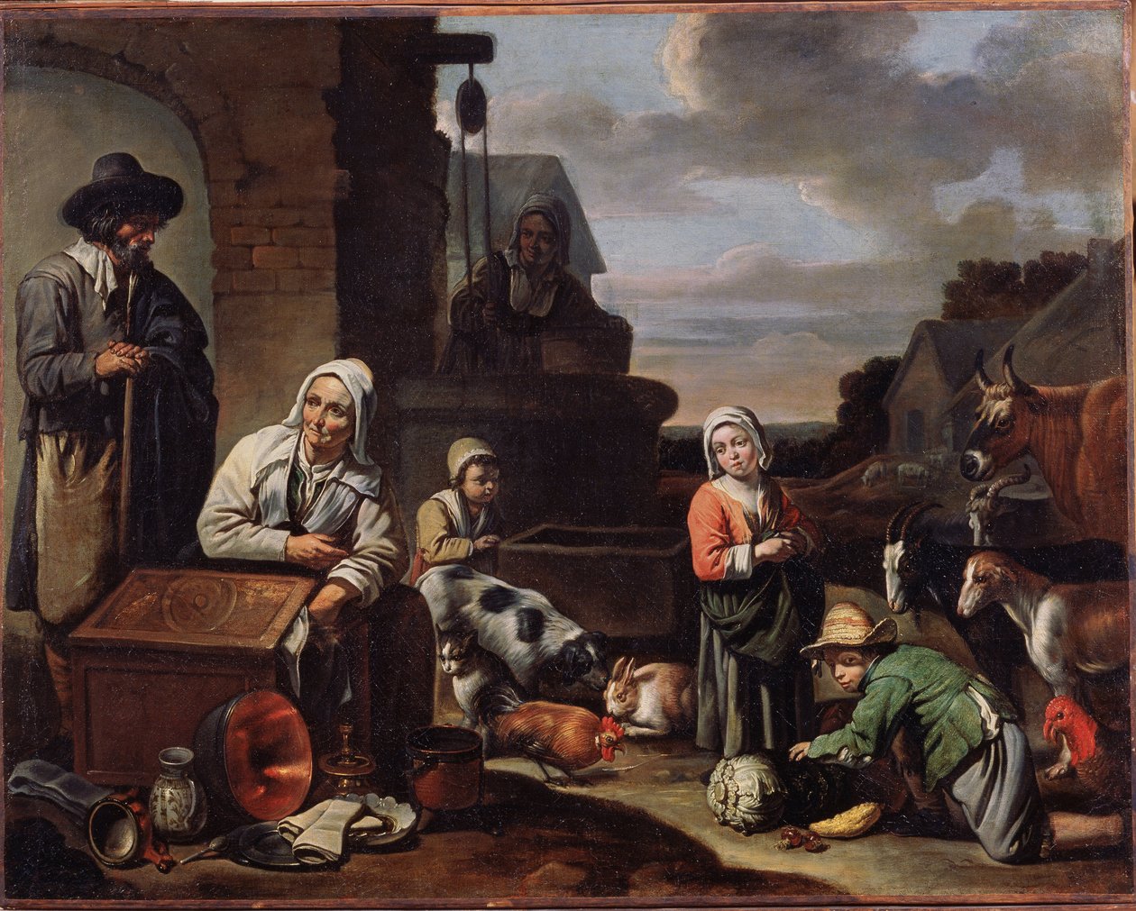Contadini al pozzo da Master of Beguins
