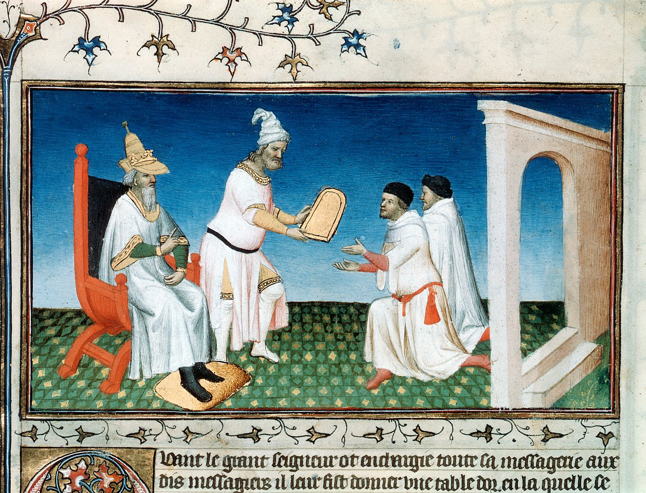 Kublai Khan dà ai Polo il loro passaporto da Master of Boucicaut