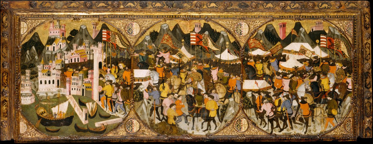La conquista di Napoli da parte di Carlo di Durazzo da Master of Charles of Durazzo