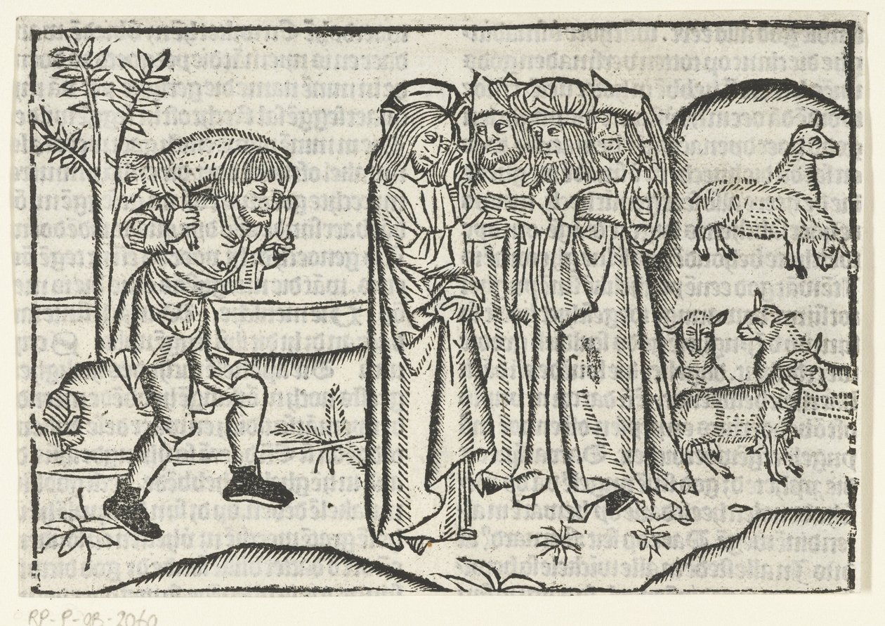 Parabola della pecora smarrita da Master of Delft (attributed to)