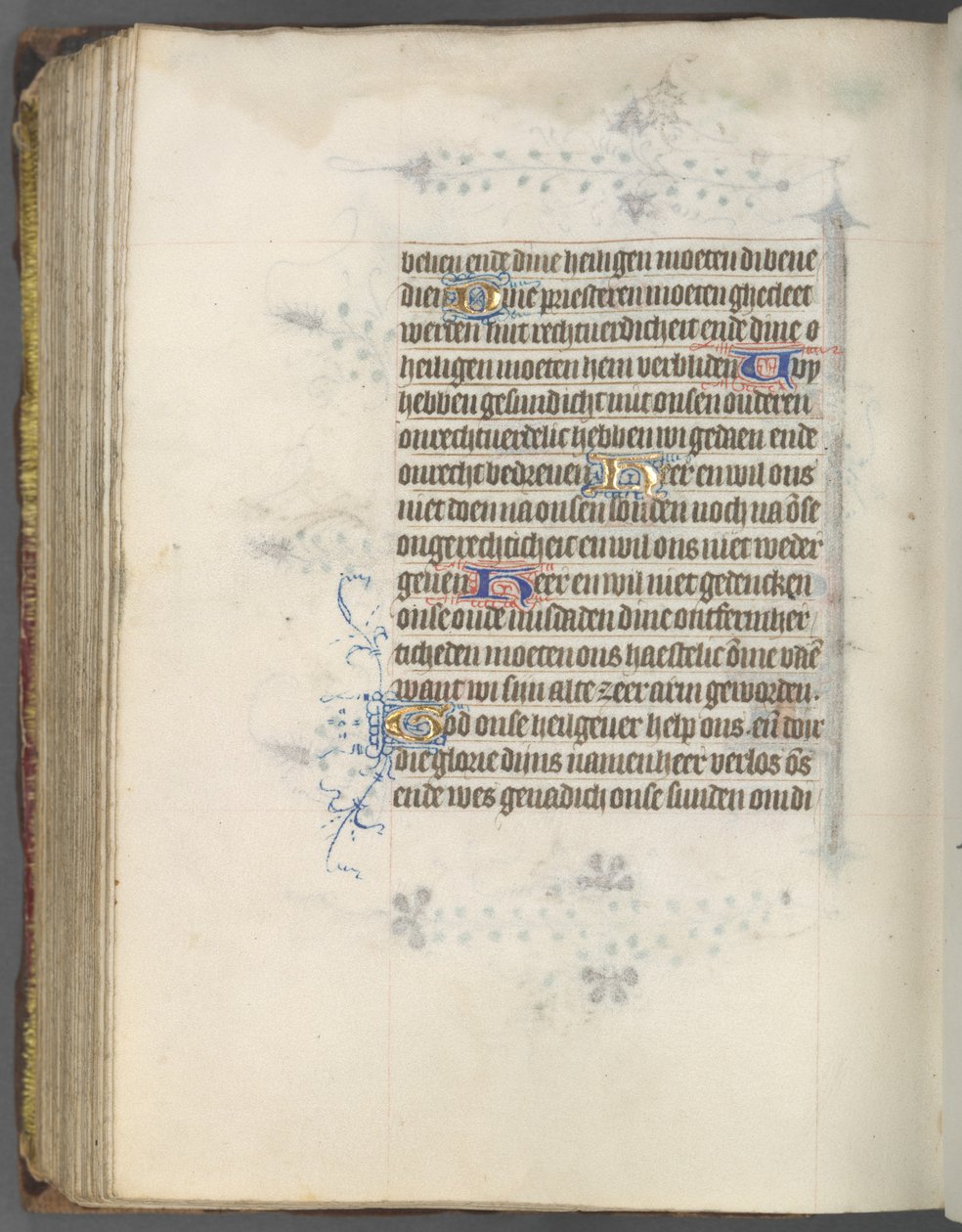 Libro delle Ore (uso di Utrecht): fol. 174v, Testo da Master of Gijsbrecht van Brederode