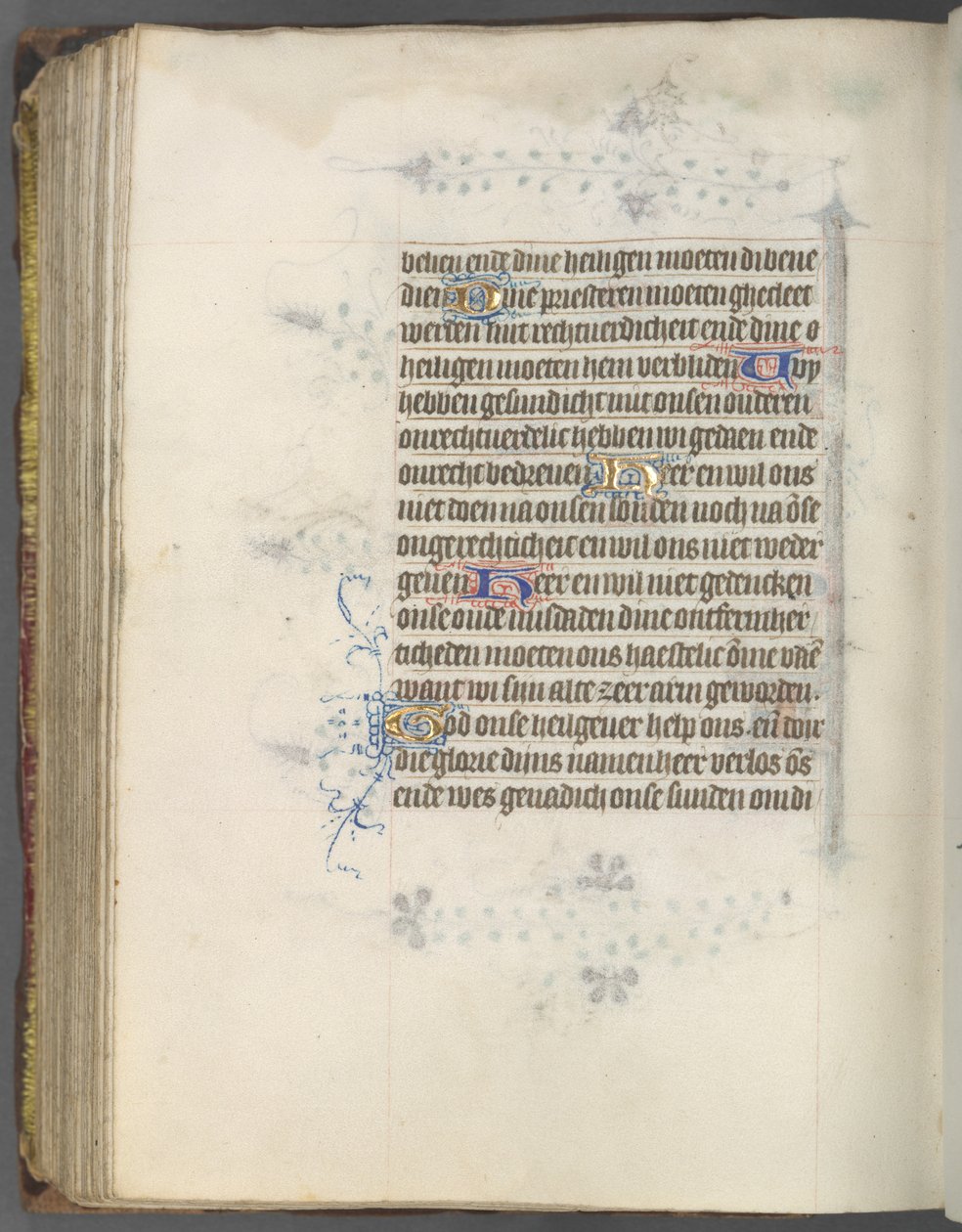 Libro delle Ore Uso di Utrecht: fol. 174v, Testo, c. 1460-1465 da Master of Gijsbrecht van Brederode