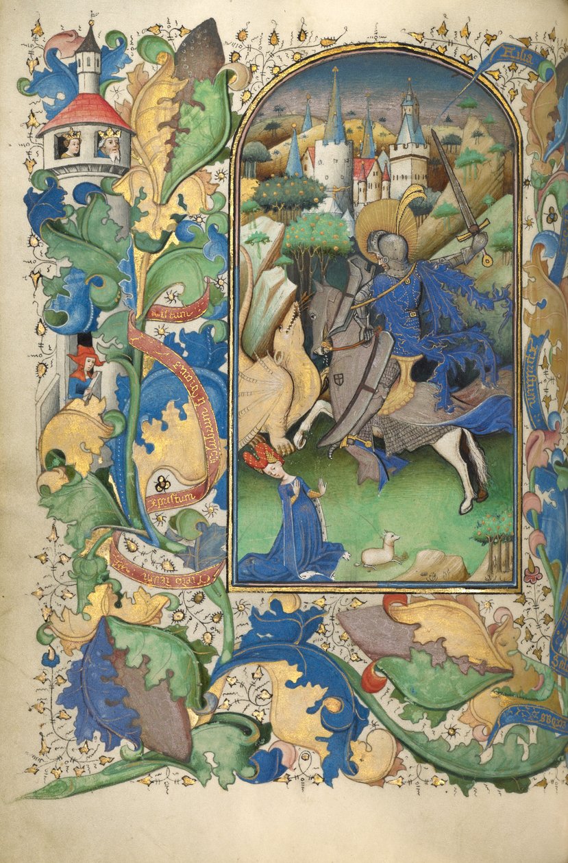 San Giorgio e il drago da Master of Guillebert de Mets