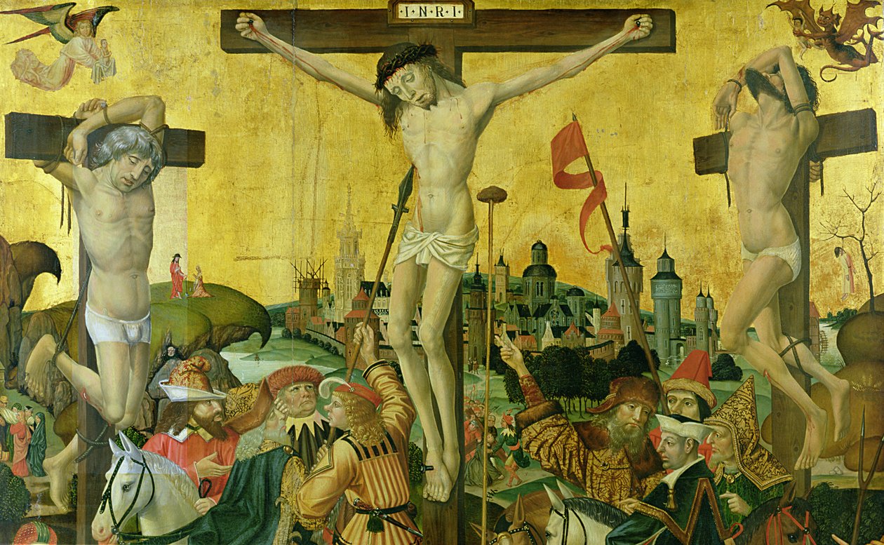 La Crocifissione, c.1500 (dettaglio) da Master of Hamburg