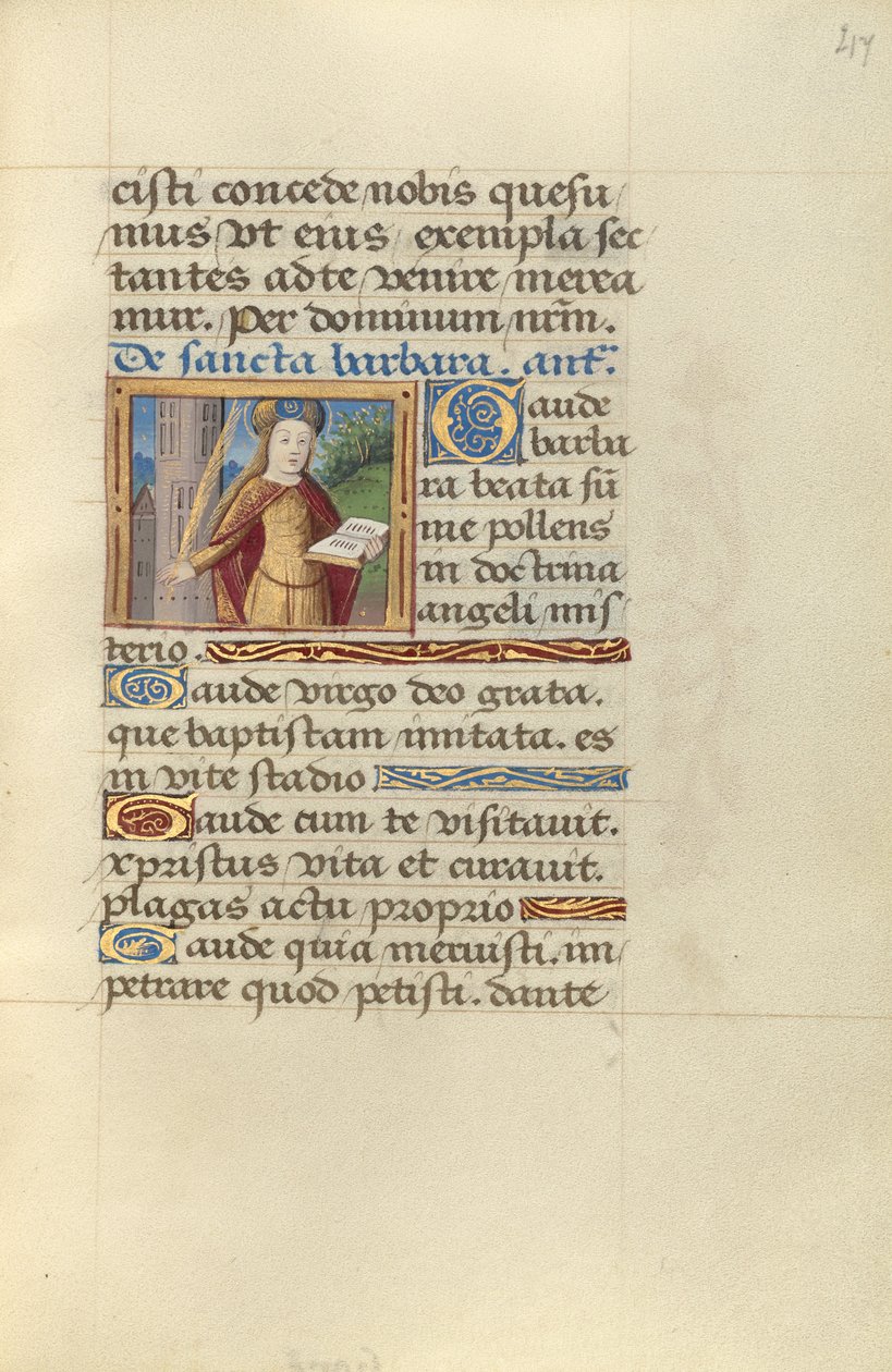 Santa Barbara da Master of Jacques de Besançon