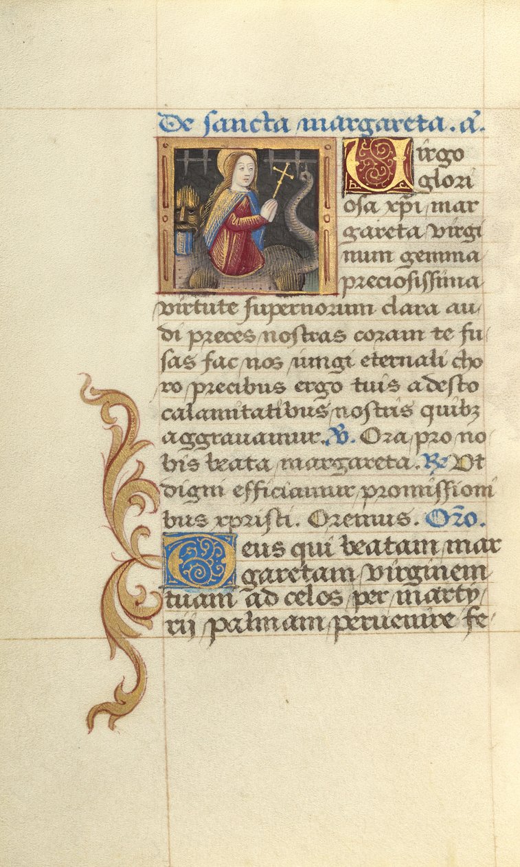 Santa Margherita e il drago da Master of Jacques de Besançon