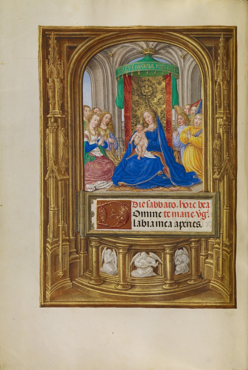 La Vergine e il Bambino in trono da Master of James IV of Scotland