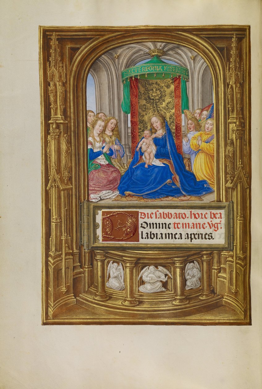 La Vergine e il Bambino in Trono da Master of James IV of Scotland