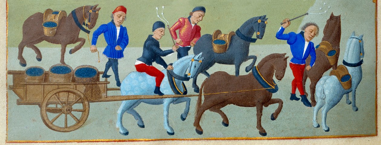 La vendemmia e il trasporto (dettaglio) dal Libro d