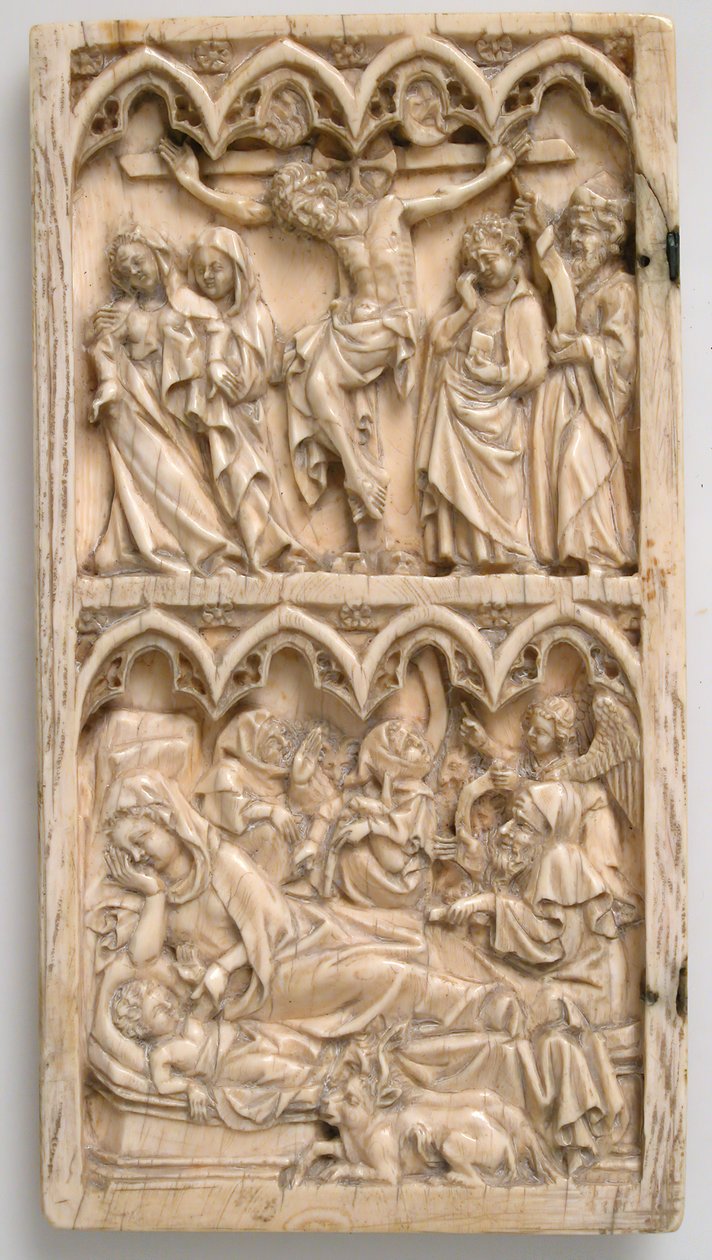 Foglio di un Dittico con la Crocifissione e la Natività, tedesco, ca. 1375-1400 da Master of Kremsmunster