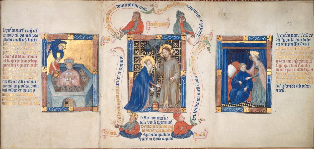 Tre scene che raffigurano 