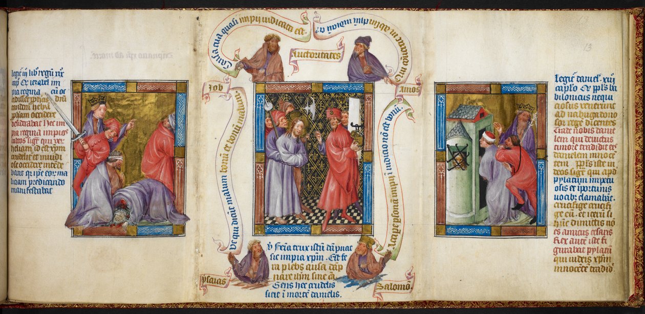 Tre scene che raffigurano 