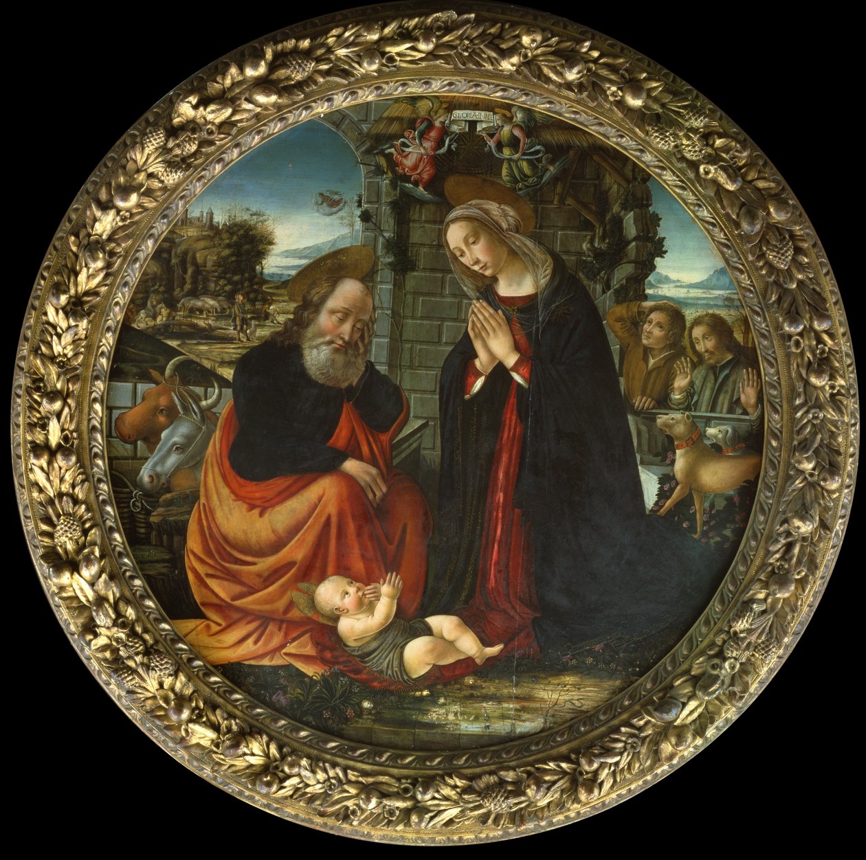 La Natività, con Maria e Giuseppe in viaggio verso Betlemme, l