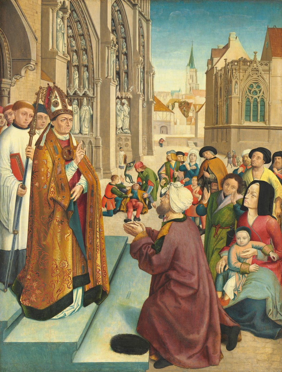 Episodi della Vita di un Santo Vescovo da Master of Saint Gilles