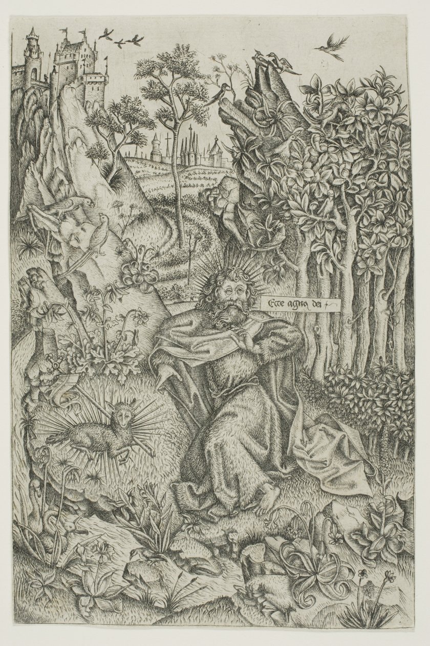 San Giovanni Battista nel deserto da Master of Saint John the Baptist