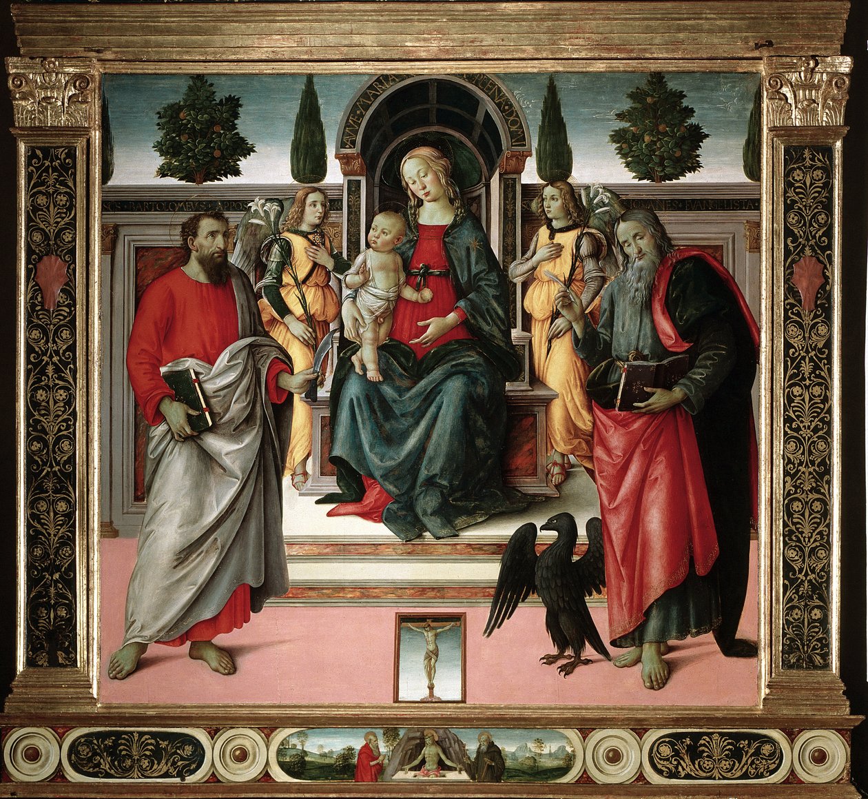 Vergine con bambino con san Giovanni e san Bartolomeo da Master of Santo Spirito