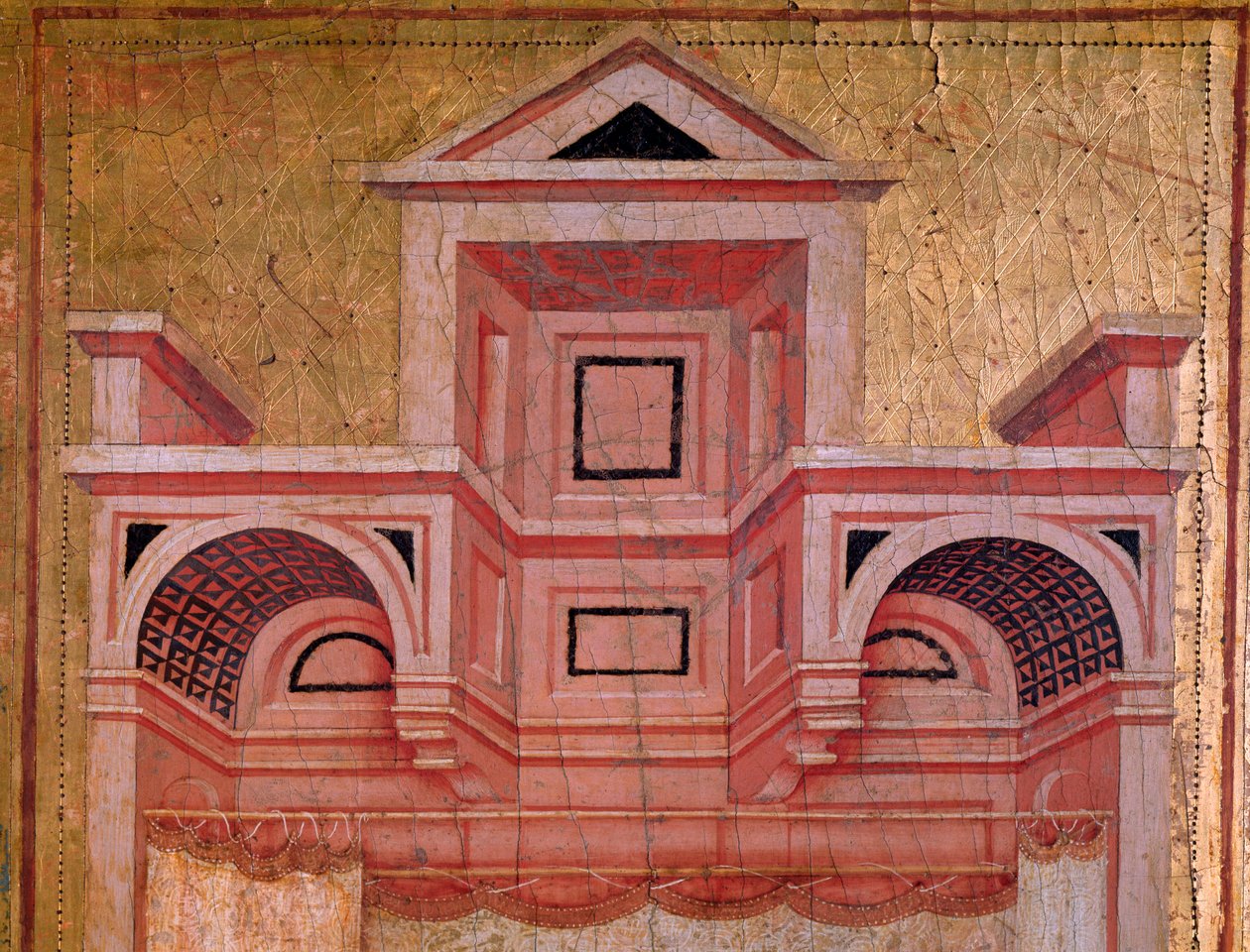 Santa Cecilia e la storia della sua vita (dettaglio architettonico) da Master of St. Cecilia