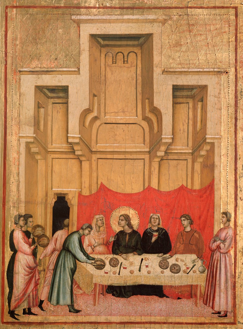 Santa Cecilia e la storia della sua vita (dettaglio: il banchetto nuziale di Cecilia e Valeriano) da Master of St. Cecilia