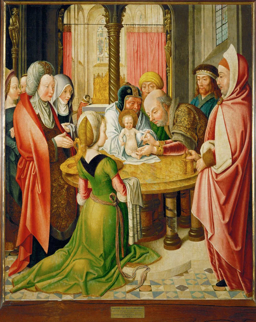 Circoncisione, uno dei due pannelli di un altare ... da Master of St. Severin