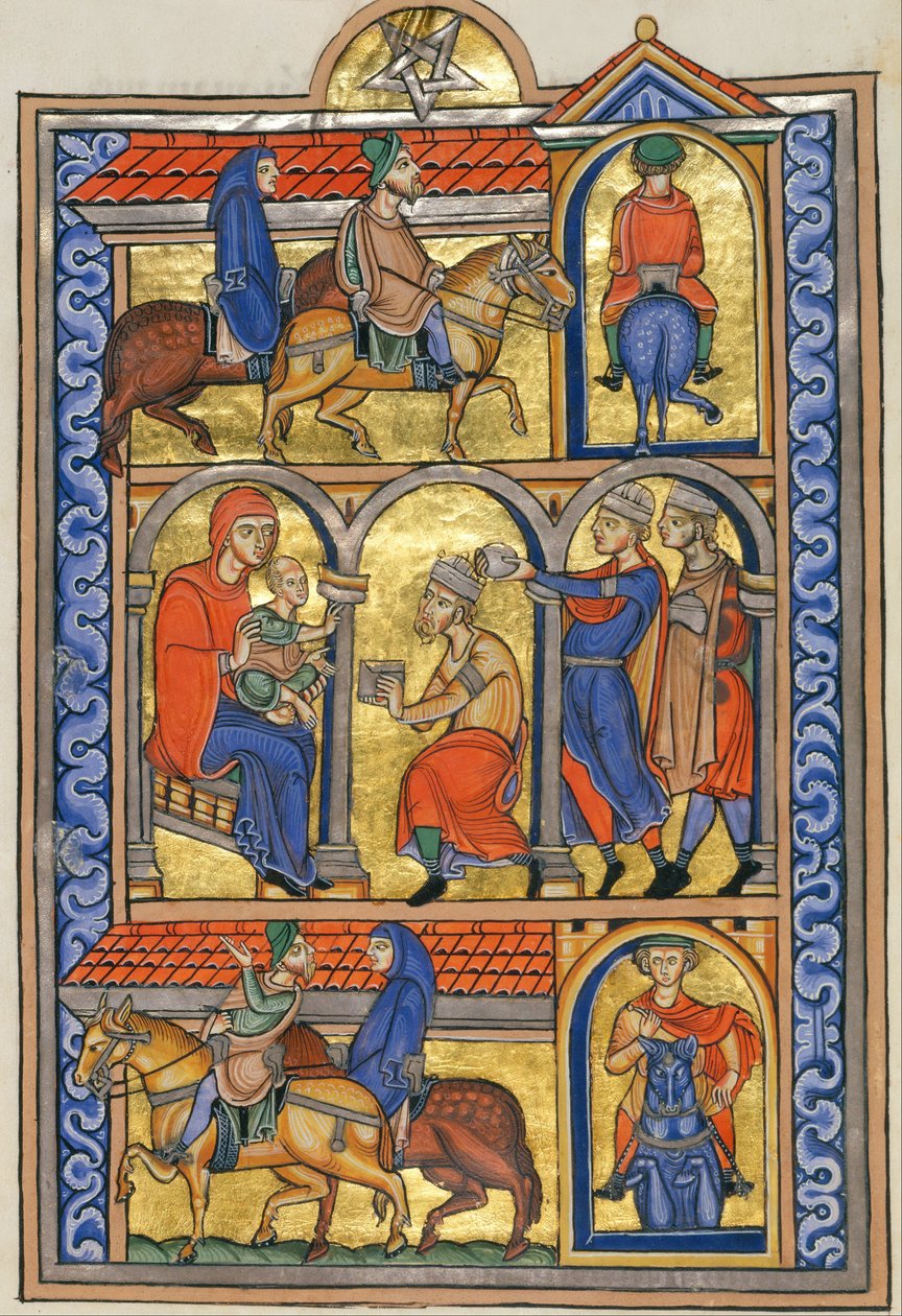 Adorazione dei Magi da Master of the Berthold Sacramentary