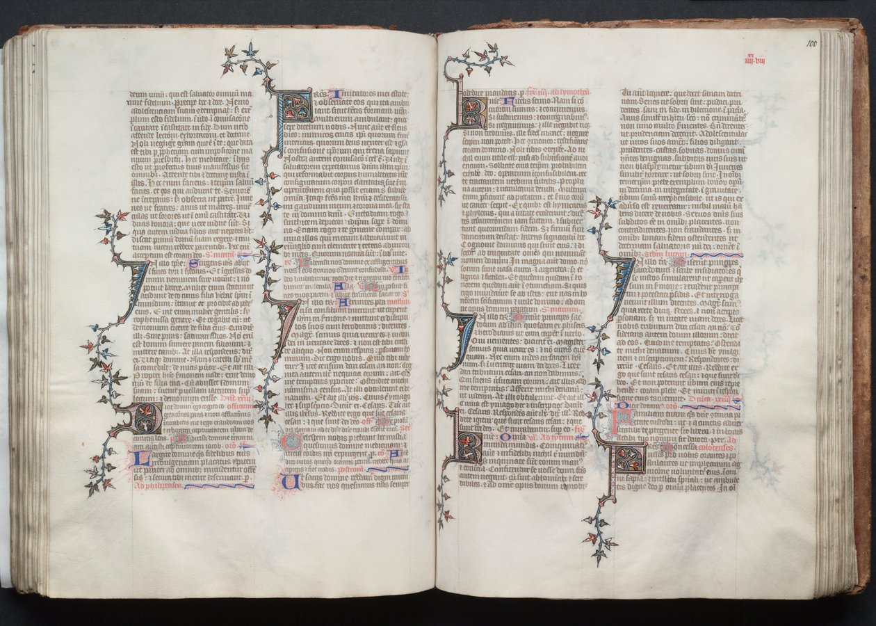 Il Messale di Gotha: Fol. 100r, Testo da Master of the Boqueteaux