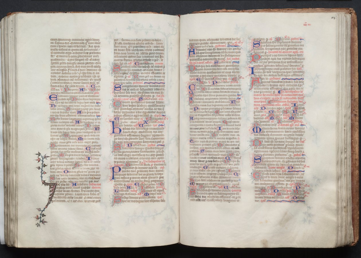 Il Messale di Gotha: Fol. 103v, Testo, c. 1375 da Master of the Boqueteaux