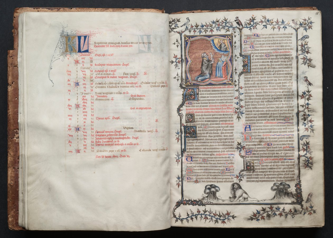 Il Messale di Gotha: Fol. 10v, Testo da Master of the Boqueteaux