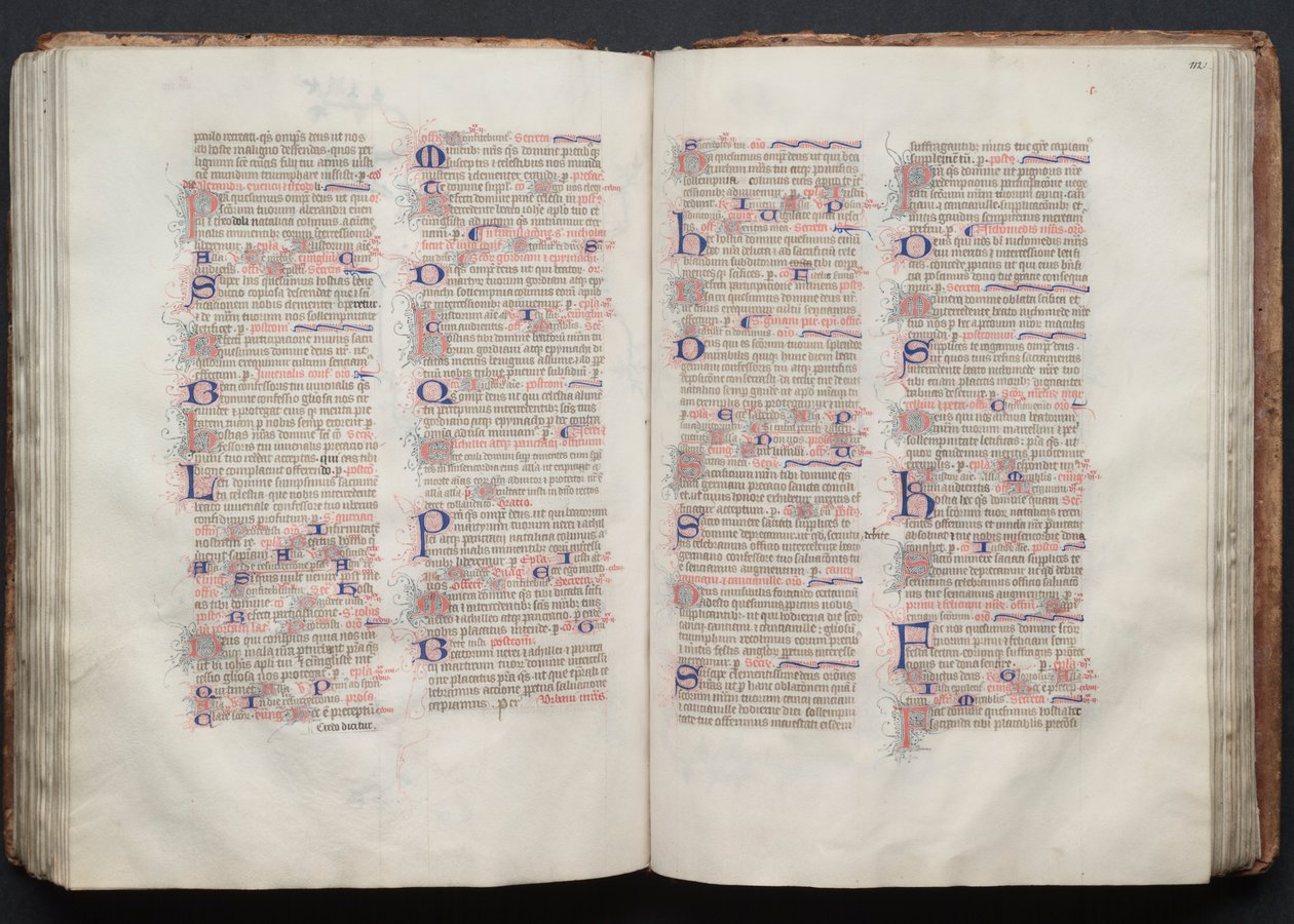 Il Messale di Gotha: Fol. 111v, Testo, ca. 1375 da Master of the Boqueteaux