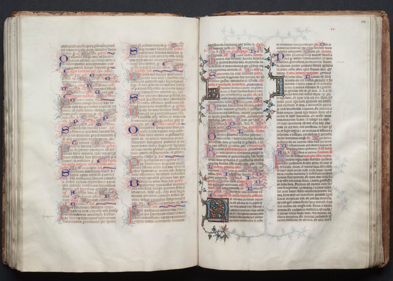 Il Messale di Gotha: Fol. 113r, Testo, c. 1375 da Master of the Boqueteaux